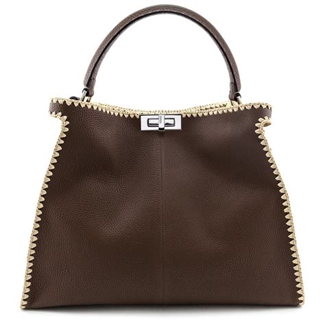 fendi peekaboo calvskin|fendi peekaboo leather bag.